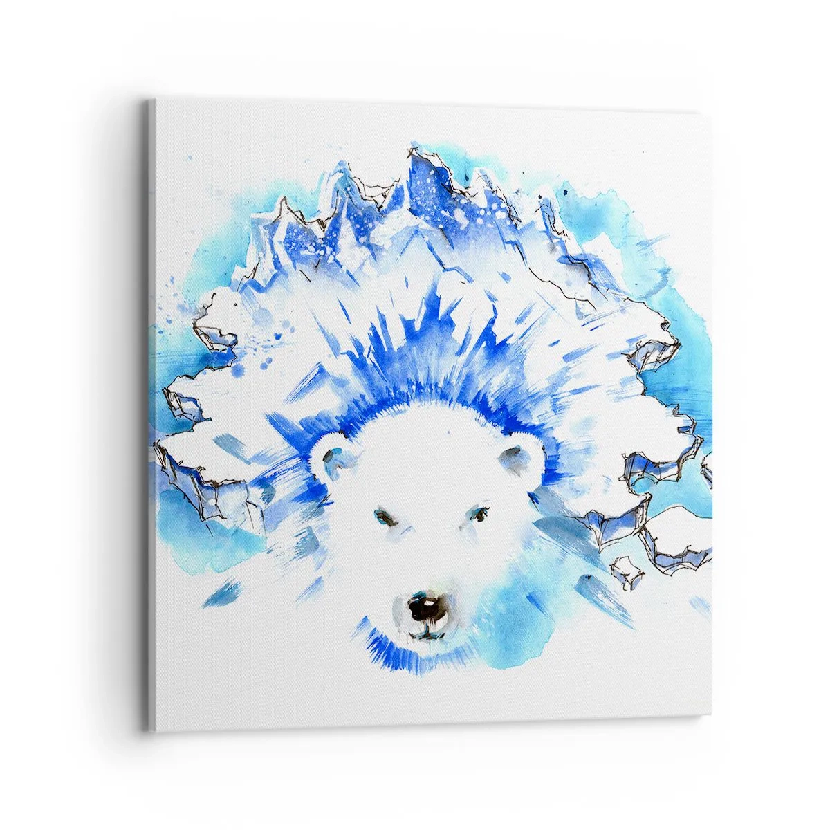Lærredstryk - Billede på lærred - Kongen af Arktis i en iskrone - 70x70 cm