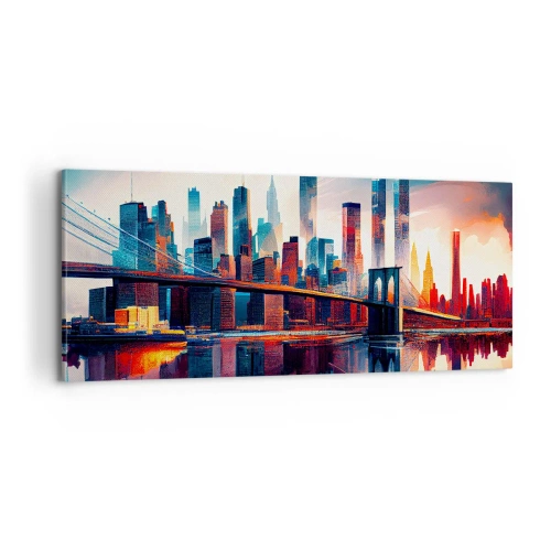 Lærredstryk - Billede på lærred - Fænomenale New York - 100x40 cm