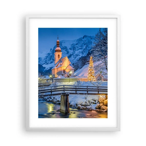 Plakat i hvid ramme - Julens ånd - 40x50 cm