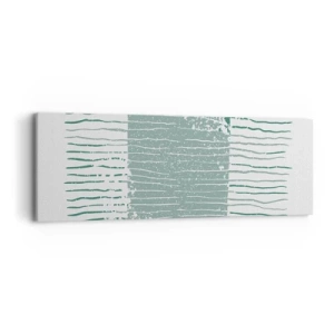 Lærredstryk - Billede på lærred - Marin abstraktion - 90x30 cm