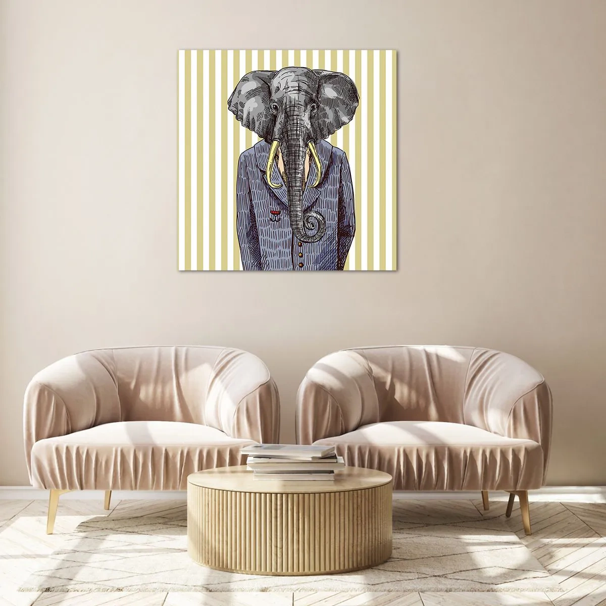 Billede på glas - Elegant af natur - 70x70 cm