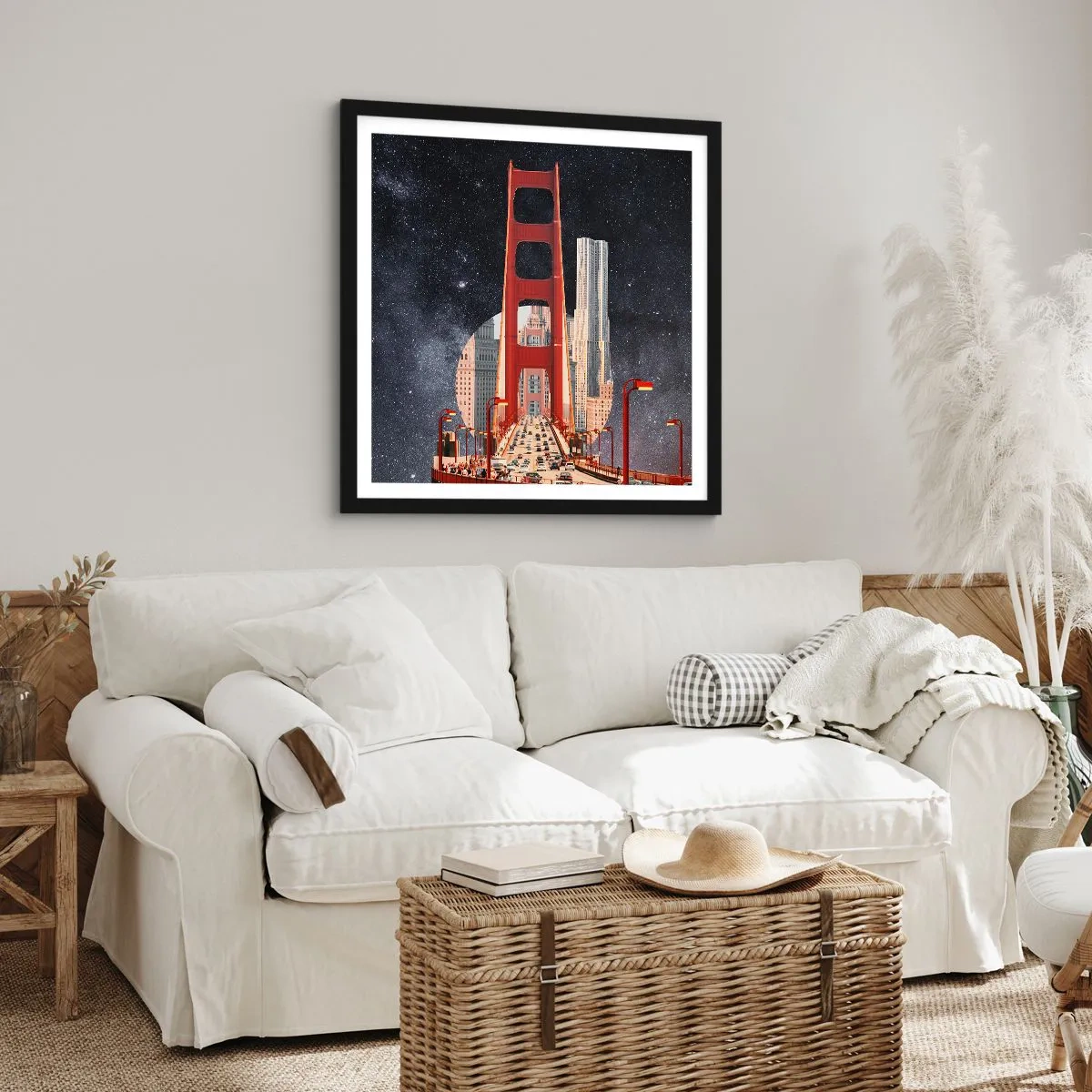 Plakat i sort ramme - Altid i centrum - 30x30 cm