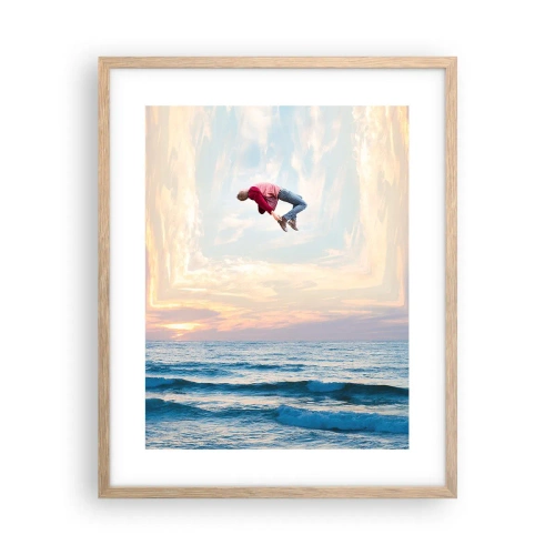 Plakat i ramme af lyst egetræ - Til en anden dimension - 40x50 cm