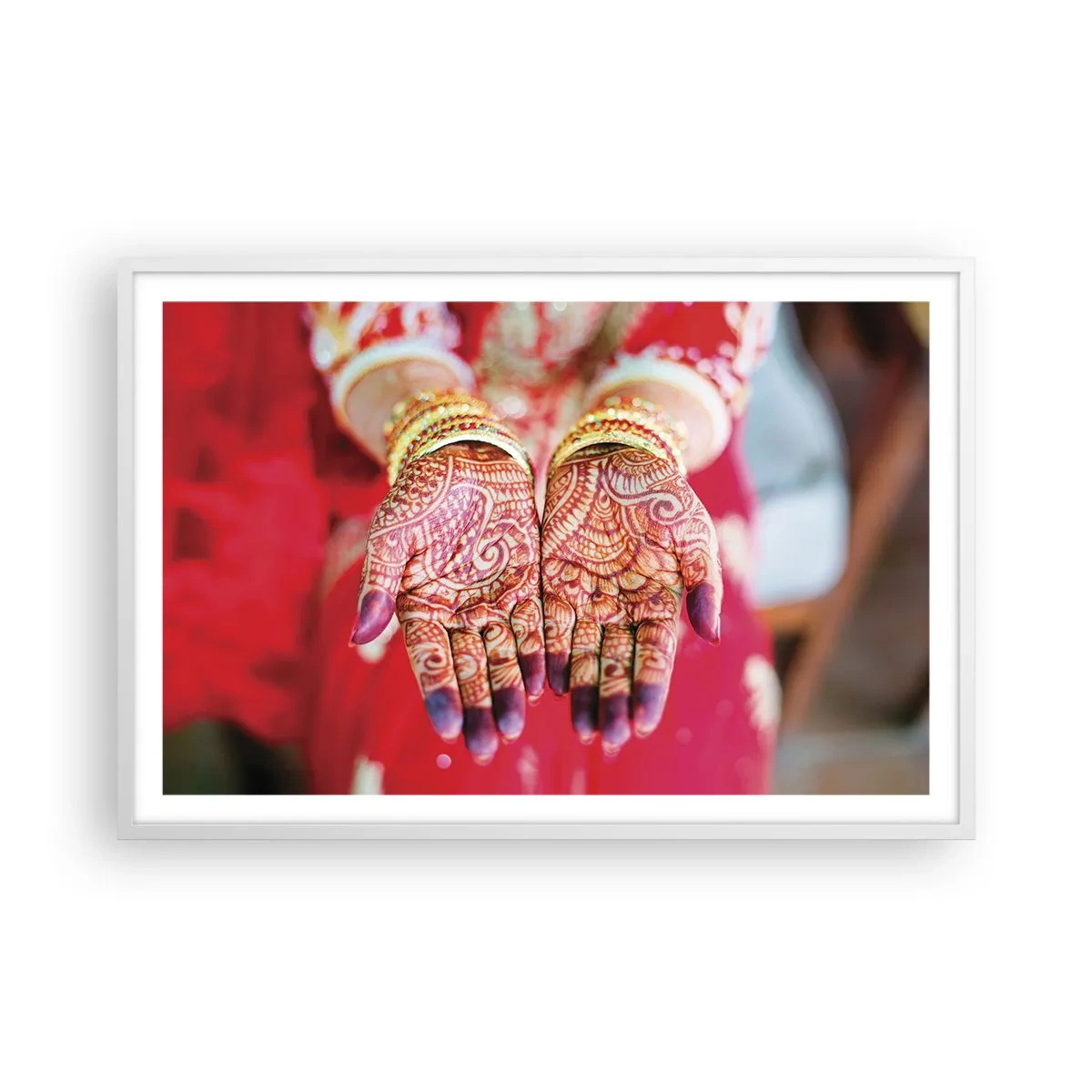 Plakat i hvid ramme - Klar til at fange lykken - 91x61 cm