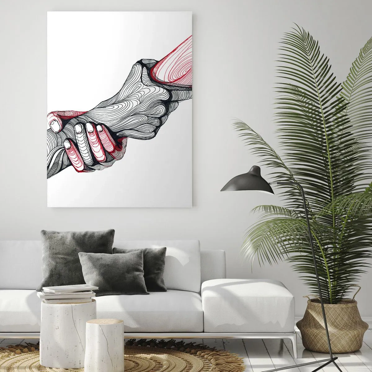 Billede på glas - Du er i gode hænder - 50x70 cm