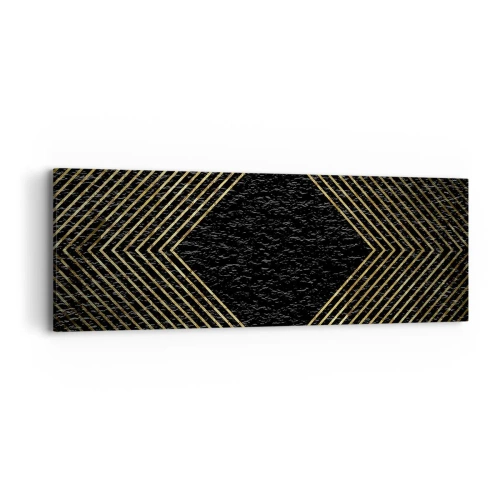 Lærredstryk - Billede på lærred - Geometri i glamour-stil - 90x30 cm