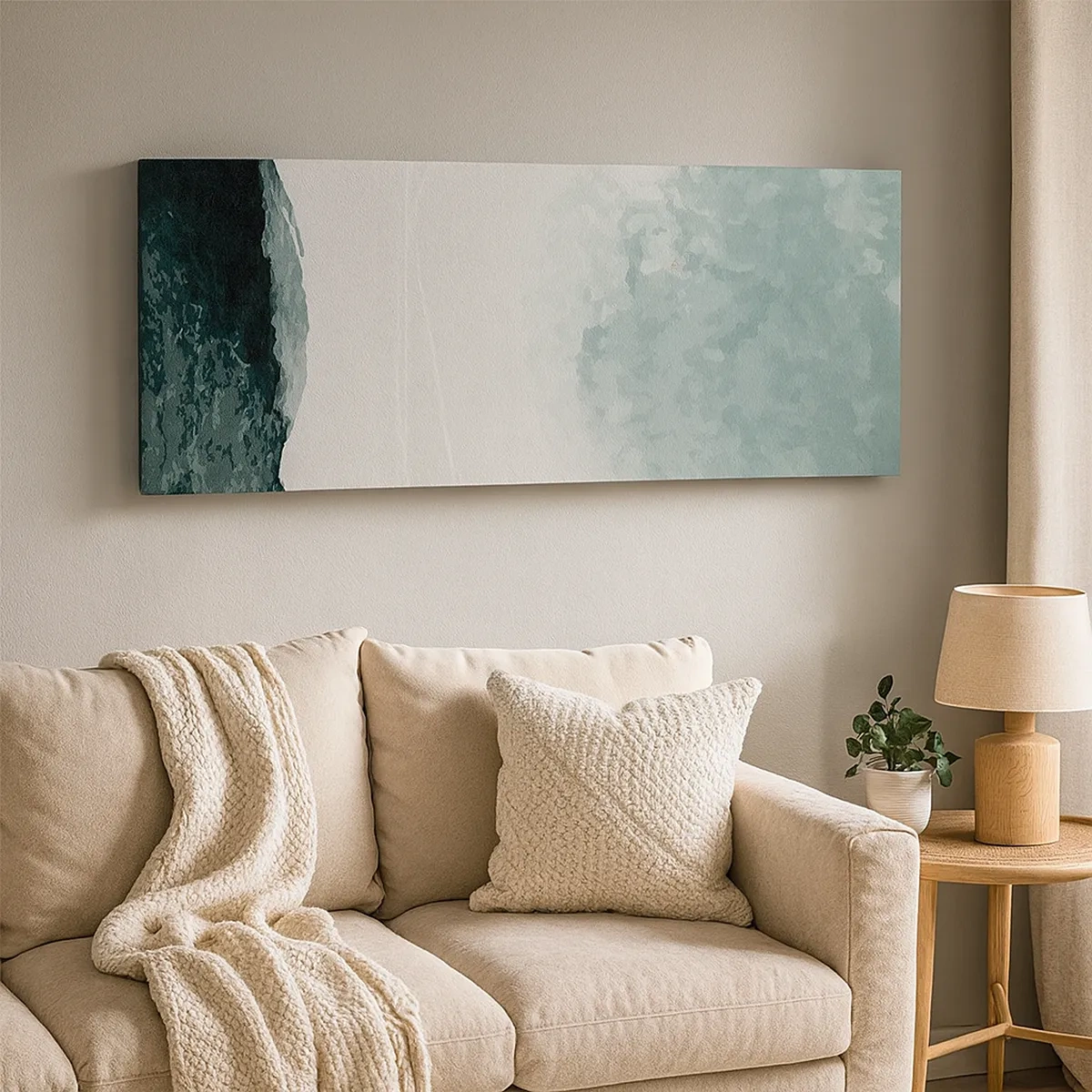 Lærredstryk - Billede på lærred - Et møde med tåge - 30x30 cm