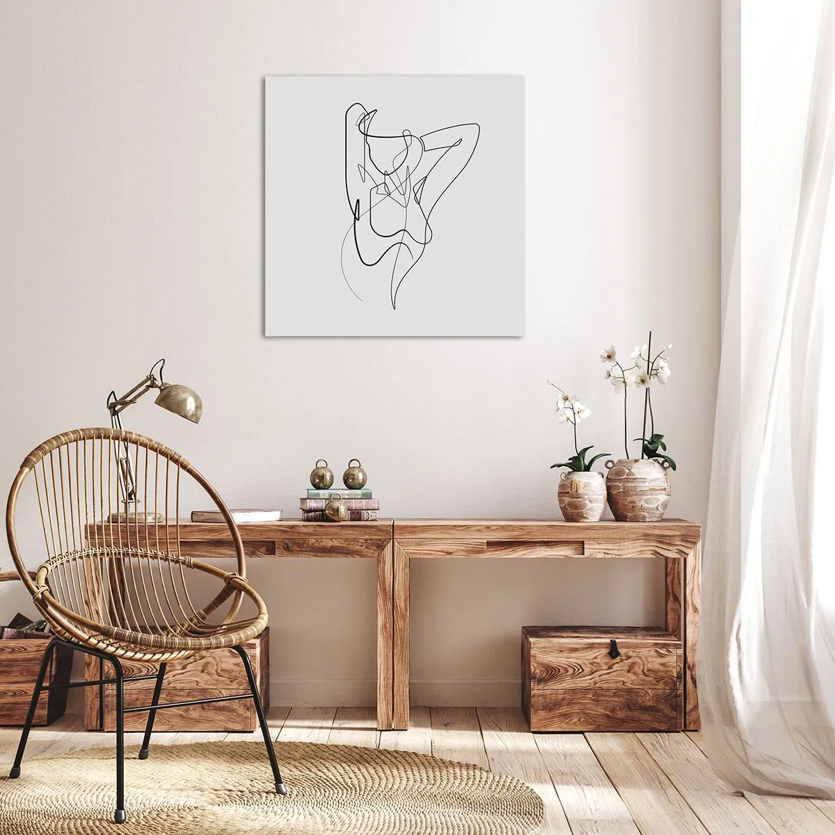 Lærredstryk - Billede på lærred - Virkelig, hvad er du for en person... - 70x70 cm