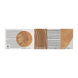 Prøve Fototapet Premium Sand - En solrig komposition - Boho, Sol, Minimalisme - 100x30 cm