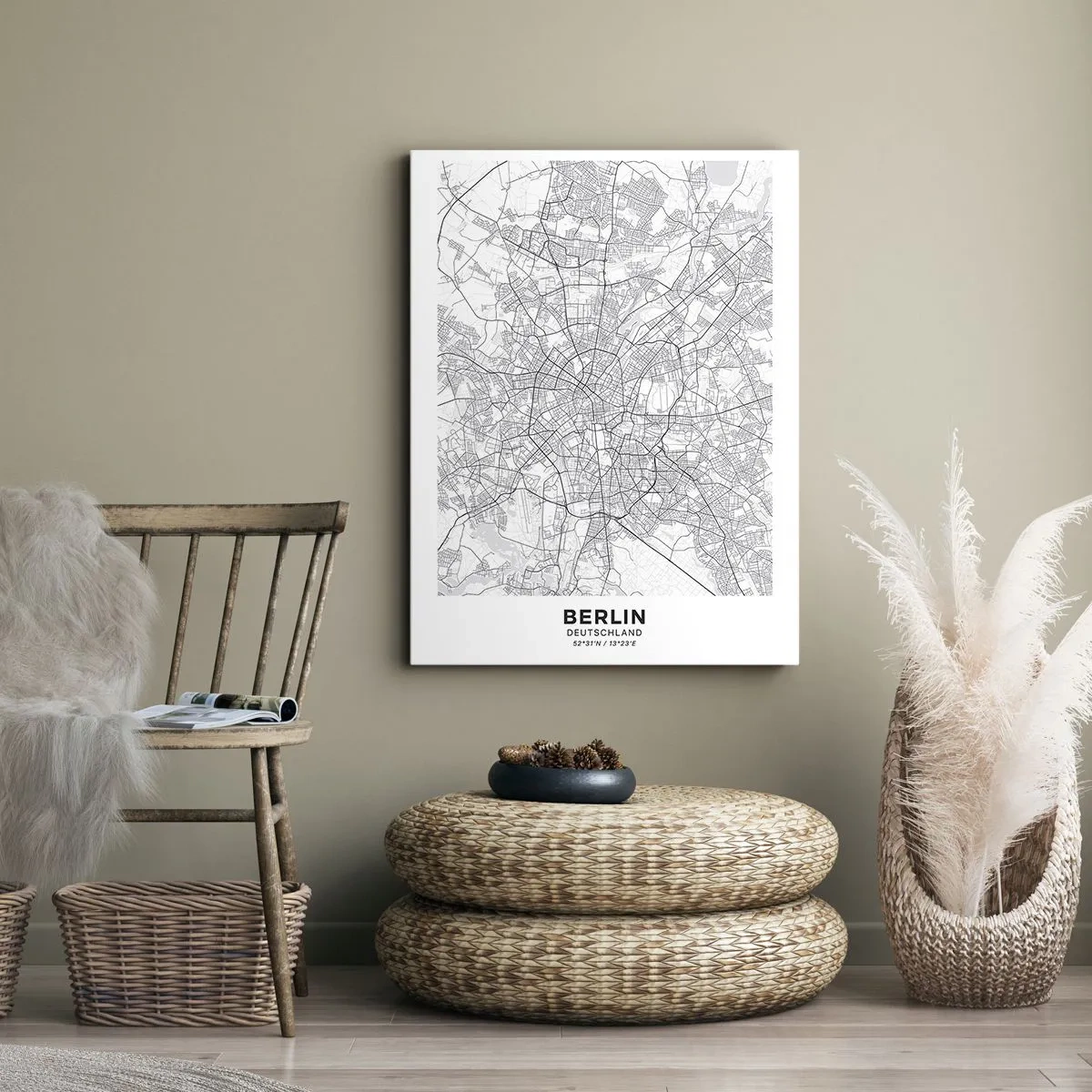 Lærredstryk - Billede på lærred - Berlins blomst - 50x70 cm