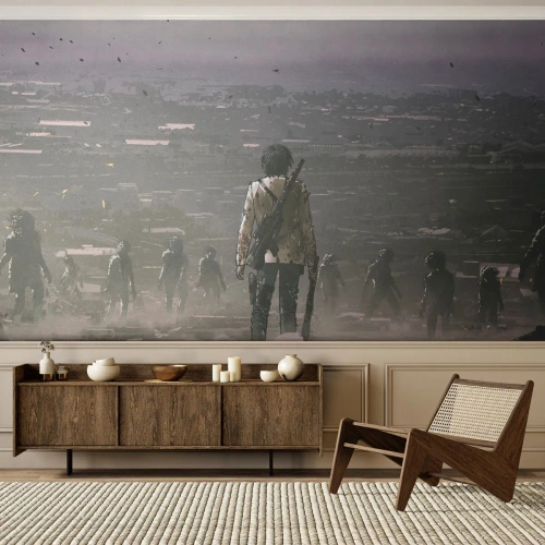 Fototapet Premium Sand - Den sidste retfærdige person? - Abstraktion, Fantasi, hær - 100x70 cm