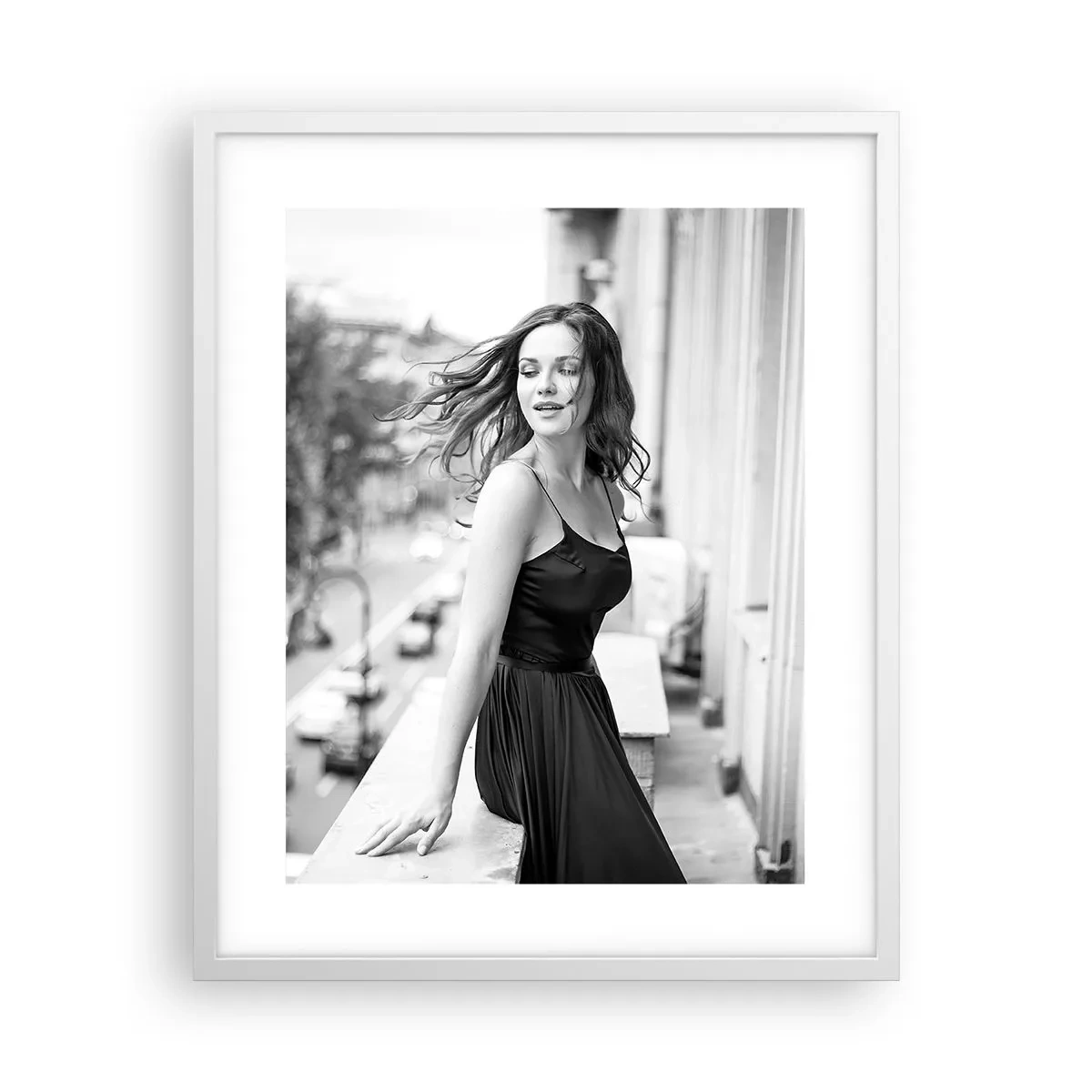 Plakat i hvid ramme - Bestemt en pariser - 40x50 cm