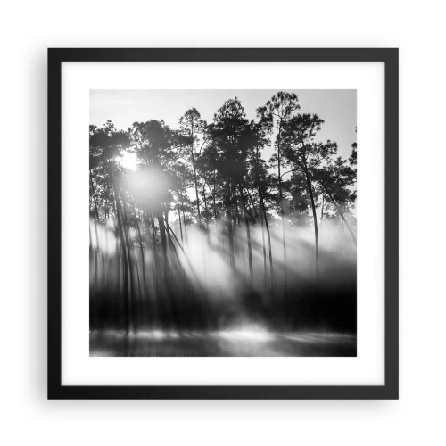 Plakat i sort ramme - Ustoppelig sol - 40x40 cm