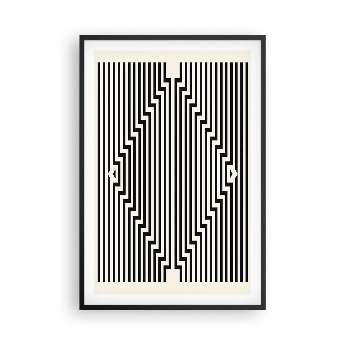 Plakat i sort ramme - Geometrisk illusion - 61x91 cm