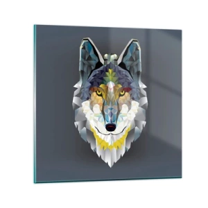 Billede på glas - Når vi taler om ulven - 40x40 cm