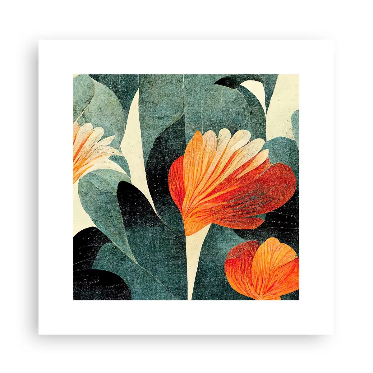 Plakat - Varmen fra troperne og køligheden fra det grønne - 30x30 cm
