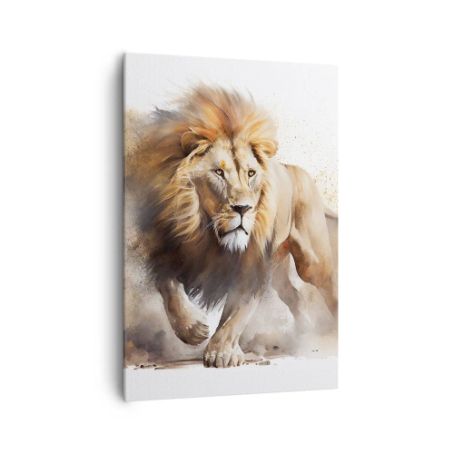 Lærredstryk - Billede på lærred - Kongen er taget af sted - 70x100 cm