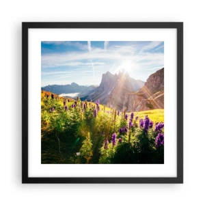 Plakat i sort ramme - Urternes hemmelige liv - 40x40 cm