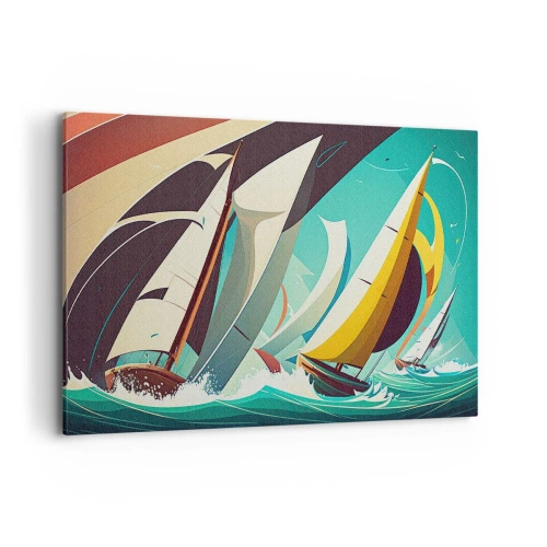 Lærredstryk - Billede på lærred - Tæt på og personligt med elementerne - 120x80 cm