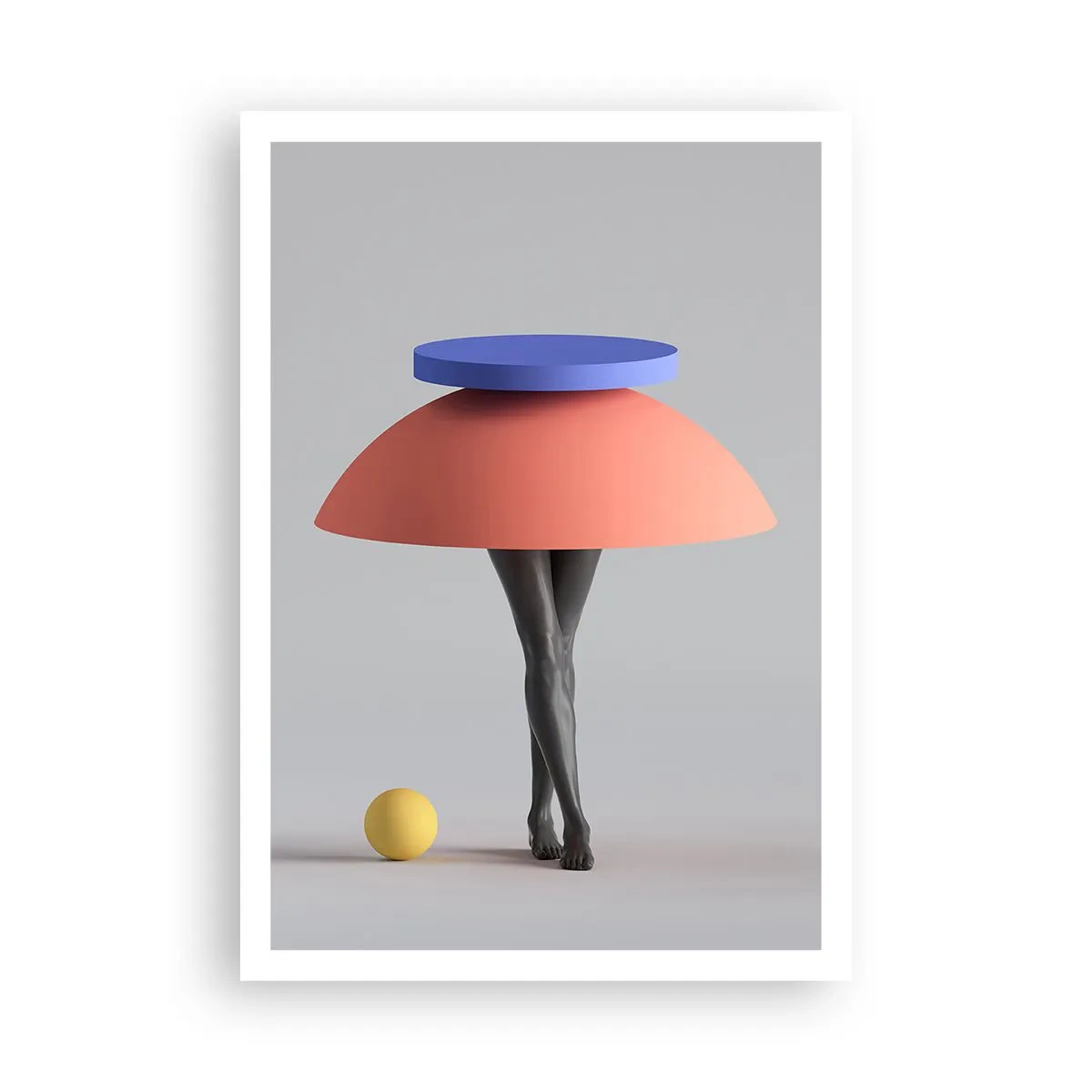 Plakat - Surrealistisk komposition - 70x100 cm