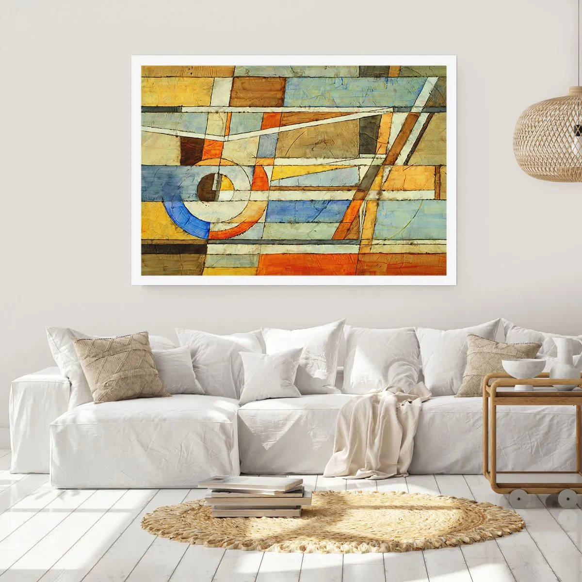 Plakat - Kubisme på en byggeplads - 70x50 cm