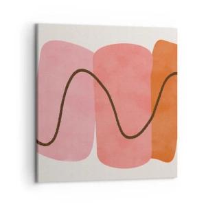 Lærredstryk - Billede på lærred - Formernes blide bevægelse - 60x60 cm
