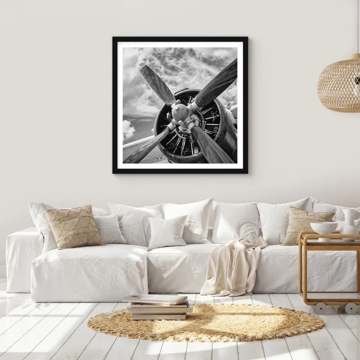 Plakat i sort ramme - Himmelens erobrer - 30x30 cm