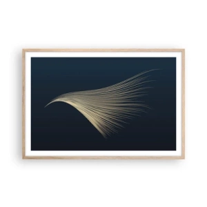 Plakat i ramme af lyst egetræ - Som en engels hår - 91x61 cm