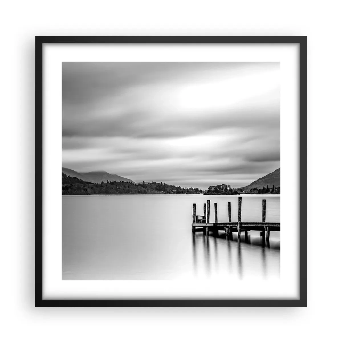 Plakat i sort ramme - Mildhed og styrke - 50x50 cm