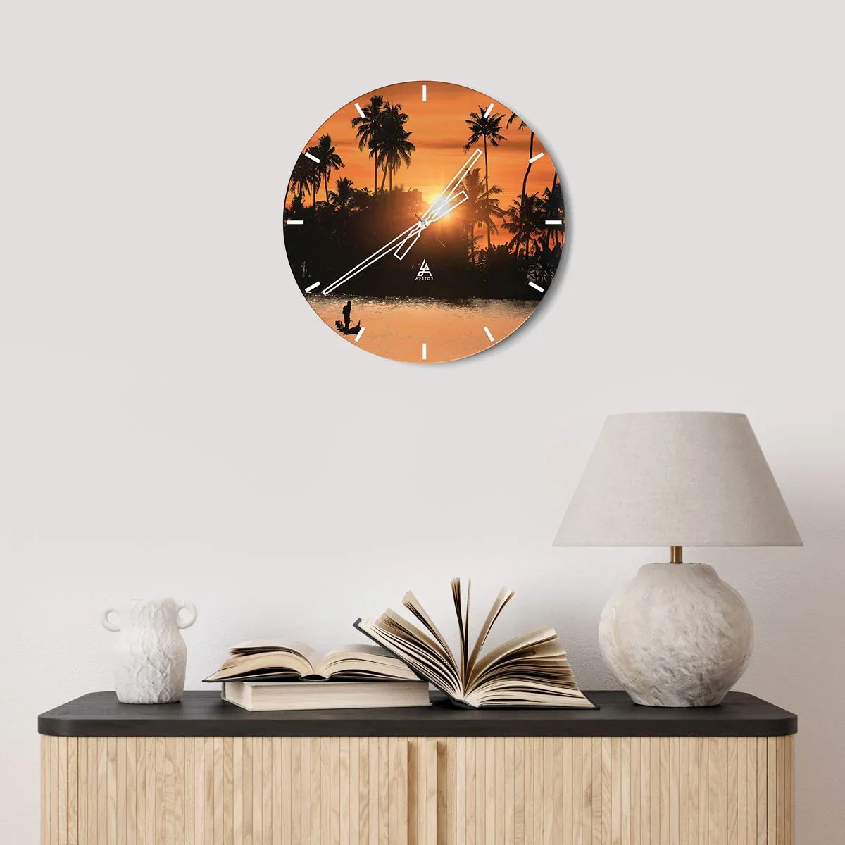 Vægur, Uret - Tid til at slappe af - 40x40 cm