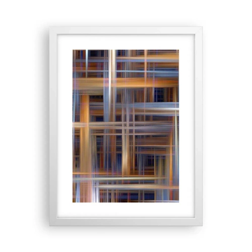 Plakat i hvid ramme - Vævet af lys - 30x40 cm
