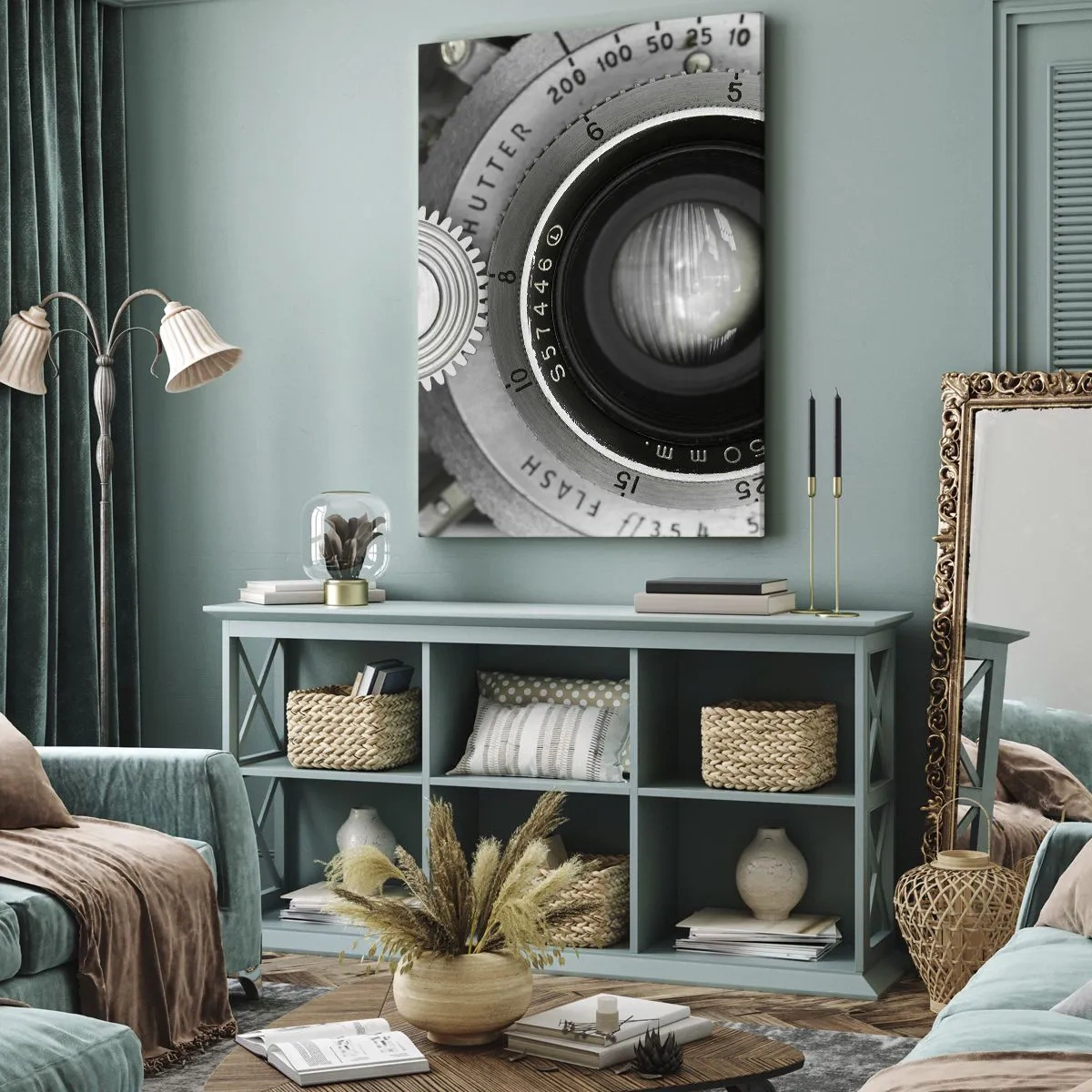 Lærredstryk - Billede på lærred - Historien om Hollywood - 50x70 cm