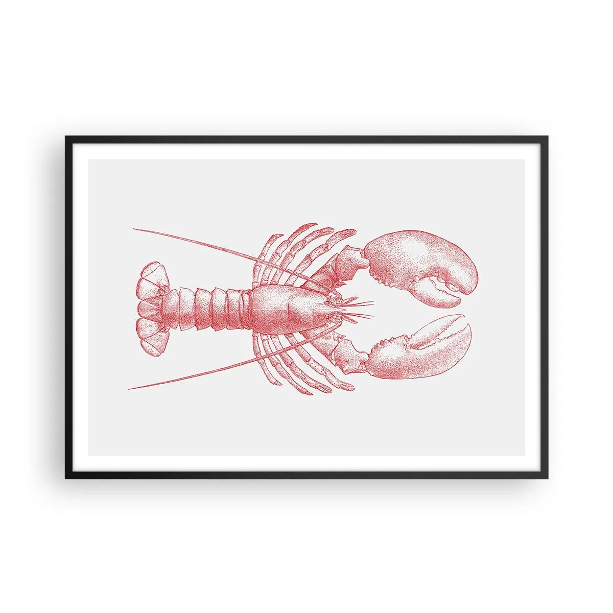 Plakat i sort ramme - Hummer, der er Homer værdig - 100x70 cm