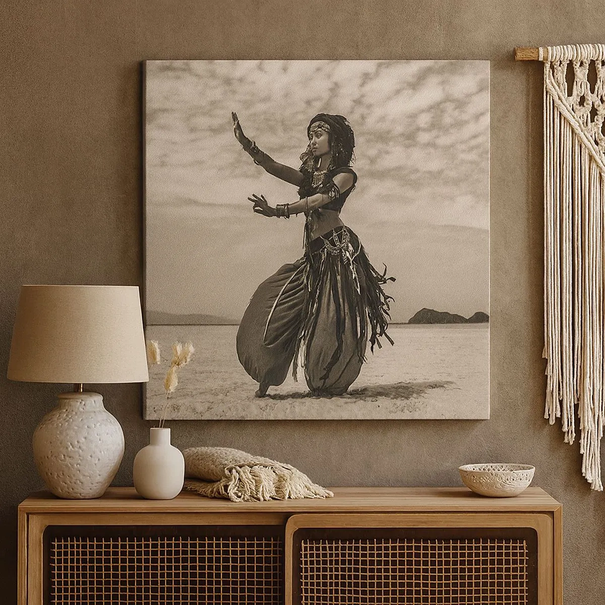 Lærredstryk - Billede på lærred - Dans på de sydlige øer - 30x30 cm