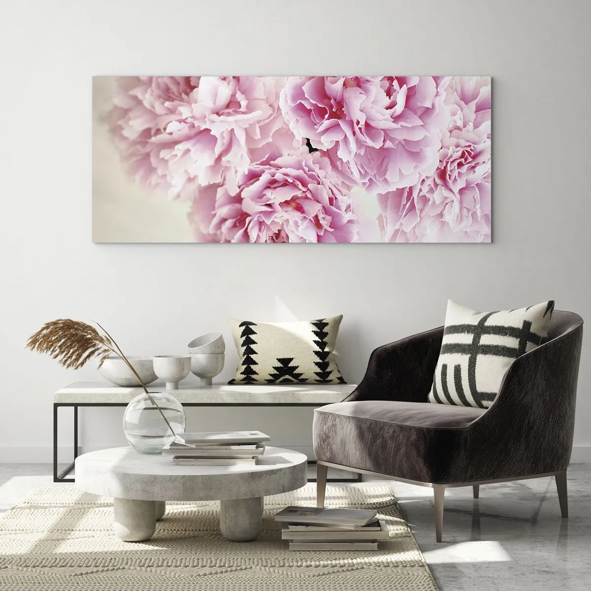 Billede på glas - I lyserød glamour - 100x40 cm