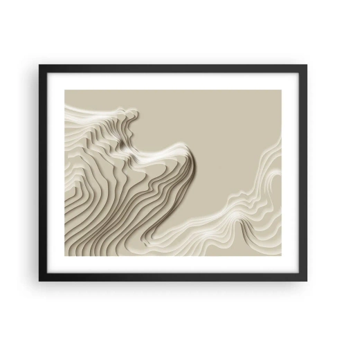 Plakat i sort ramme - Kunstens topografi - 50x40 cm