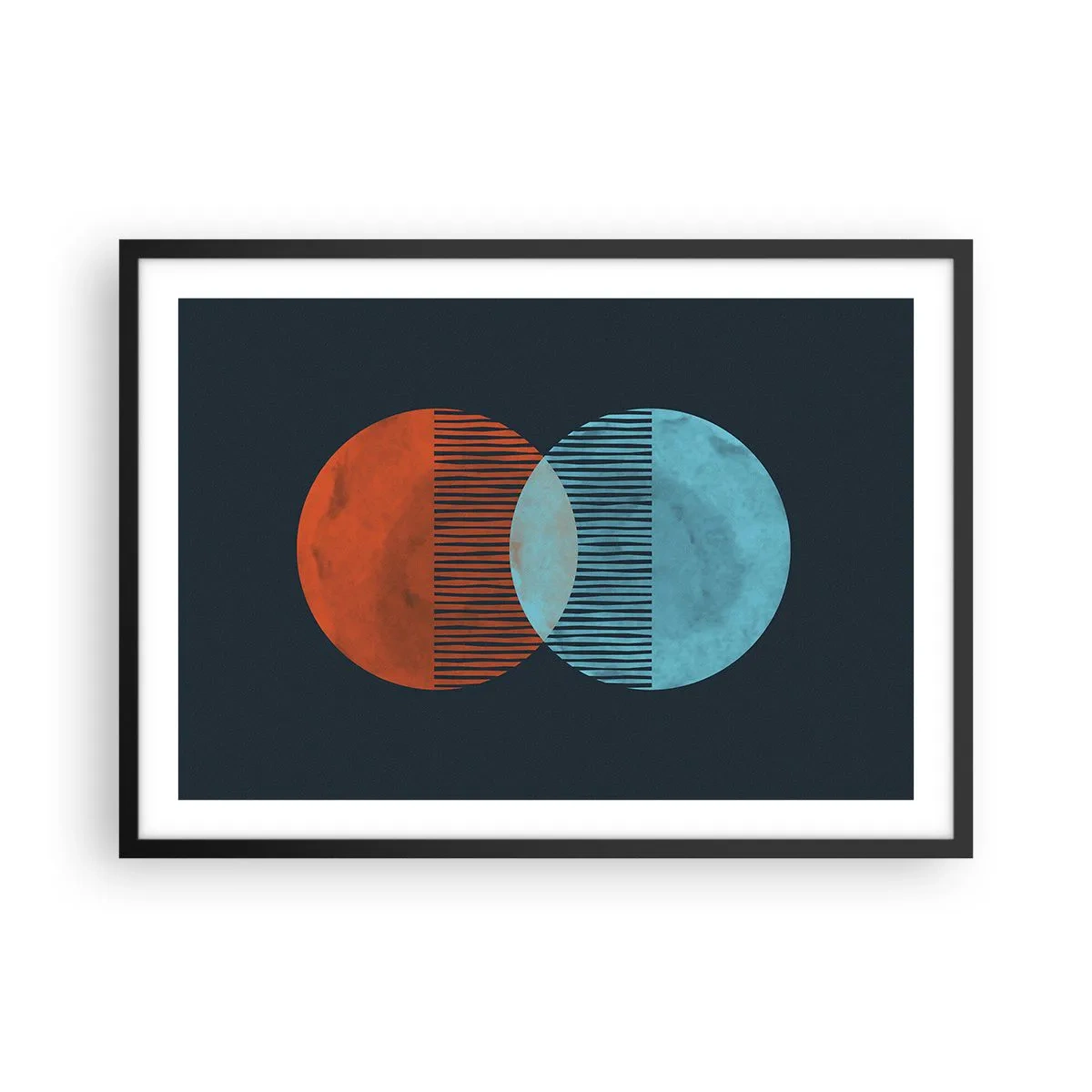 Plakat i sort ramme - Astronomisk fantasi - 70x50 cm