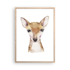 Plakat i ramme af lyst egetræ - Uskyldighedens natur - 50x70 cm