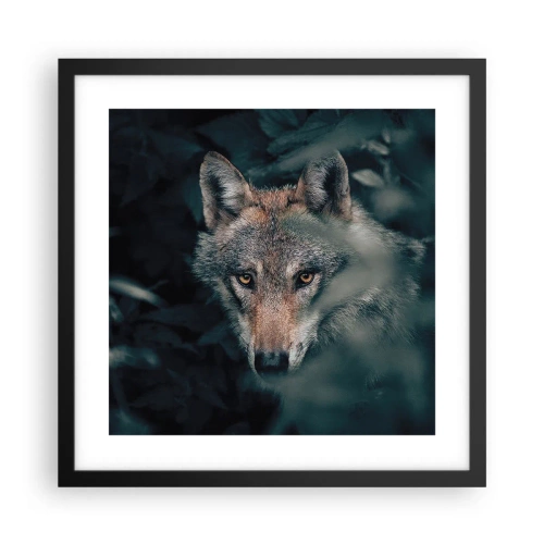 Plakat i sort ramme - Jæger - 40x40 cm