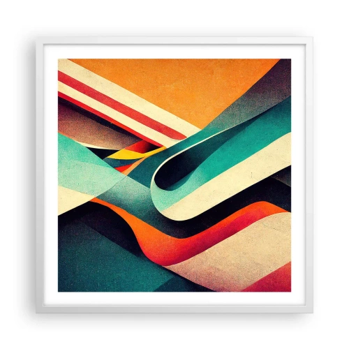 Plakat i hvid ramme - Intens komposition - 60x60 cm