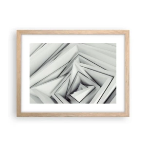 Plakat i ramme af lyst egetræ - Skarpe vinkler knopper - 40x30 cm