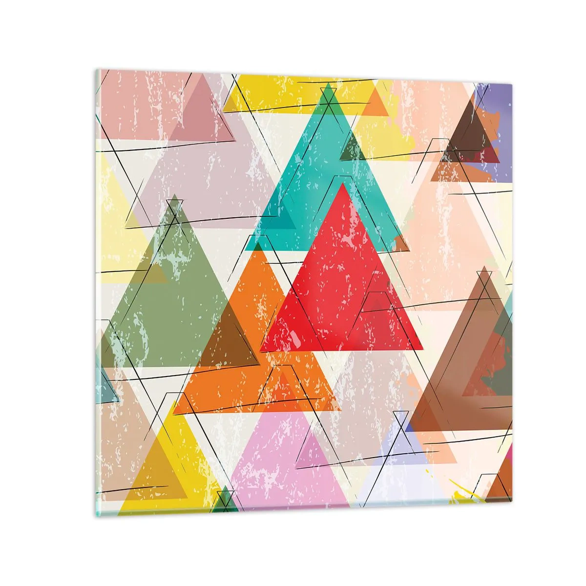 Billede på glas - Tre og tre - 60x60 cm