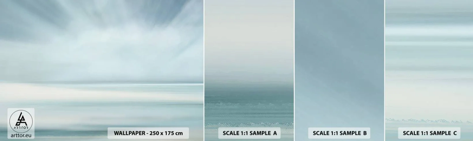 Prøve Fototapet Selvklæbende Deluxe Sticker - Fred hele vejen til horisonten - Lyse, Stykke, Himmel - 100x30 cm