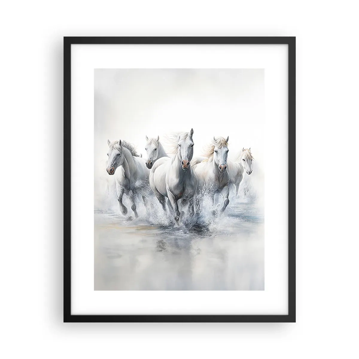 Plakat i sort ramme - Hvid magi - 40x50 cm