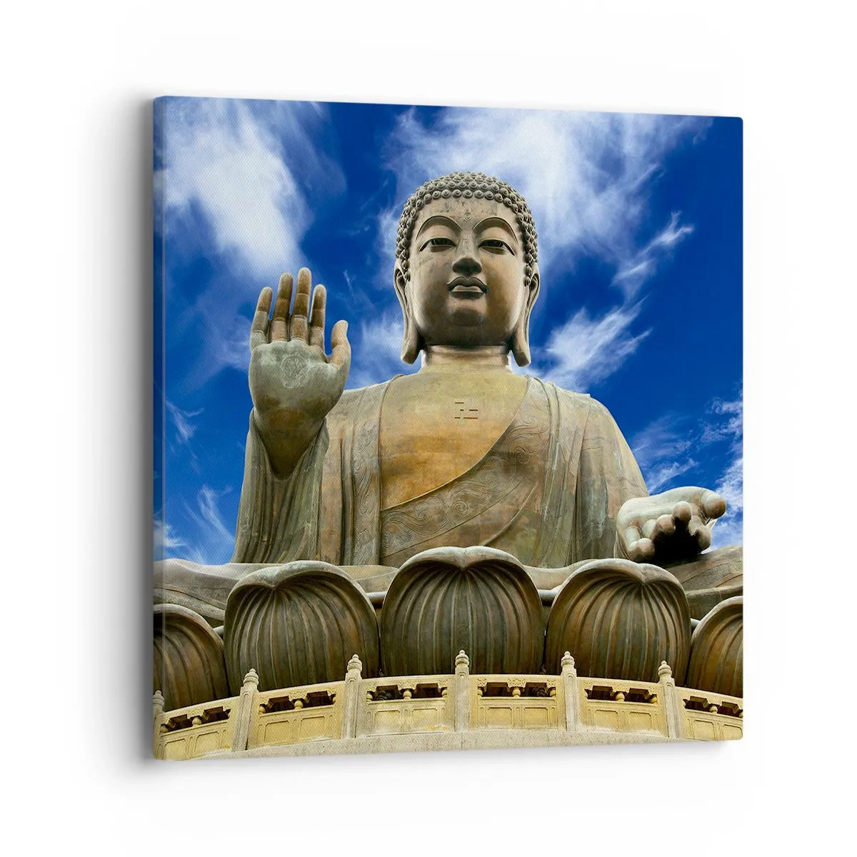 Lærredstryk - Billede på lærred - Lev uden frygt - 40x40 cm