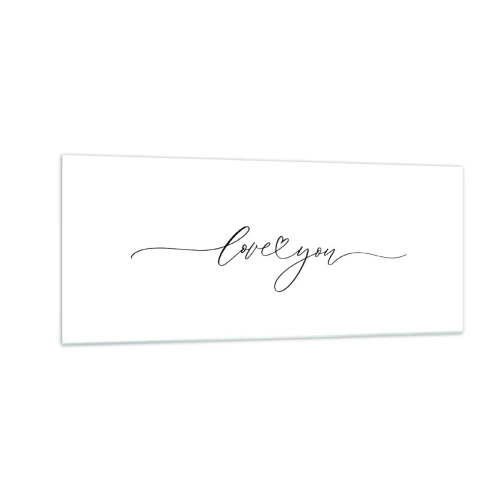 Billede på glas - Sort og hvid - 100x40 cm