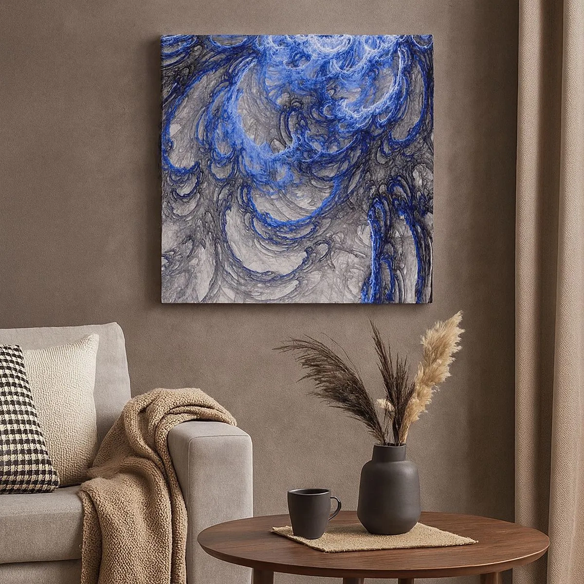 Lærredstryk - Billede på lærred - En bølges fødsel - 30x30 cm