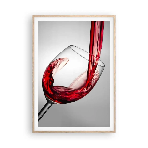 Plakat i ramme af lyst egetræ - Farve - bevægelse - lyd - 70x100 cm