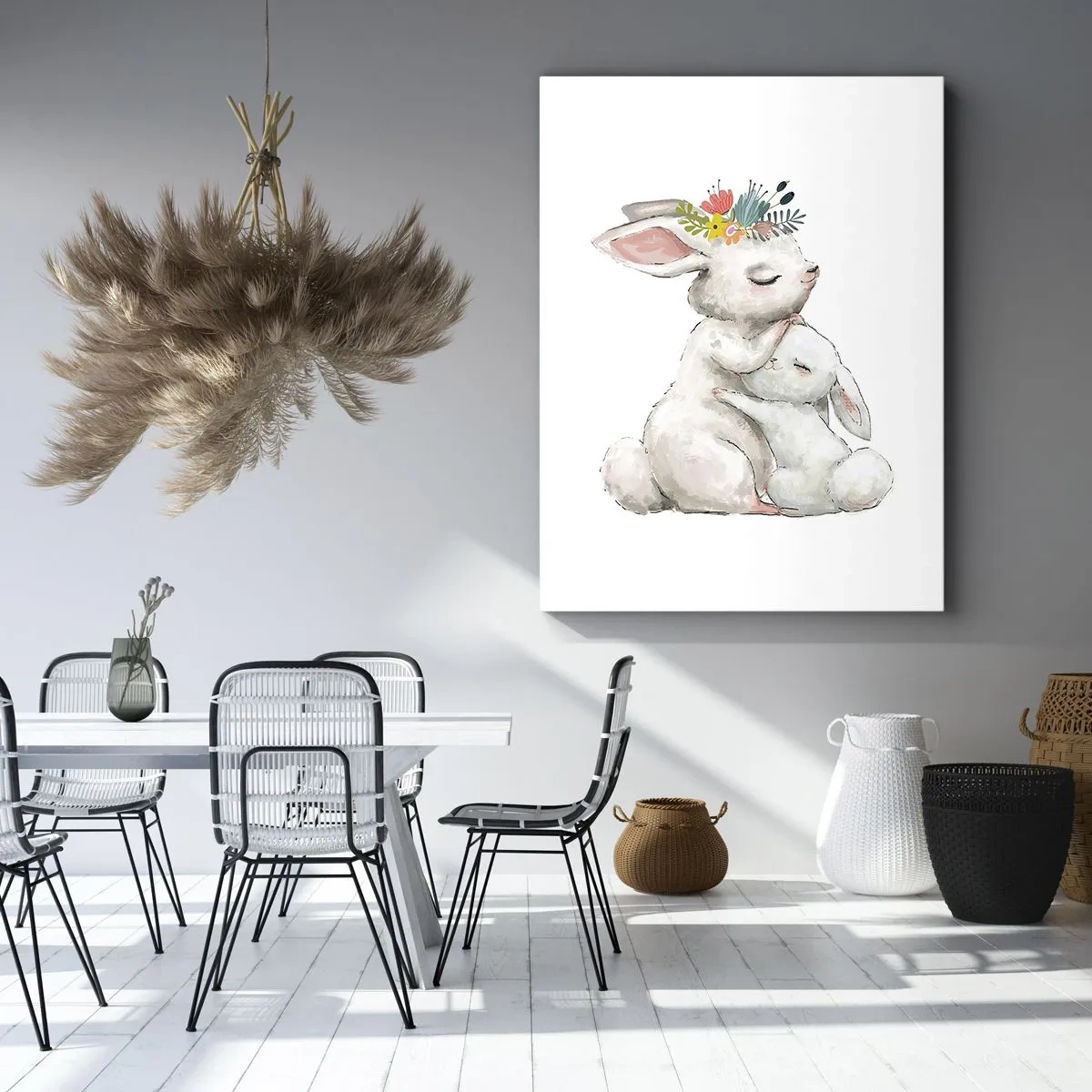Lærredstryk - Billede på lærred - Der er intet sted som hos mor - 55x100 cm