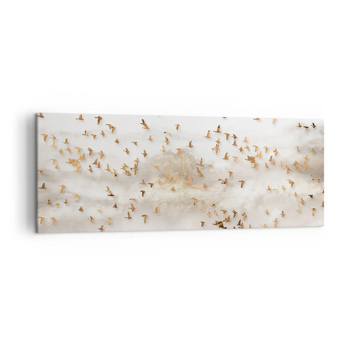 Lærredstryk - Billede på lærred - Det er på tide... - 140x50 cm